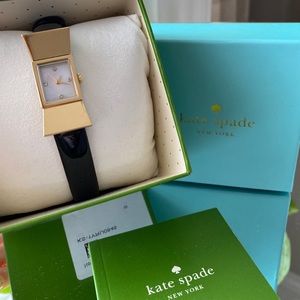 Kate Spade Black Carlyle Bow Patent Leather Watch